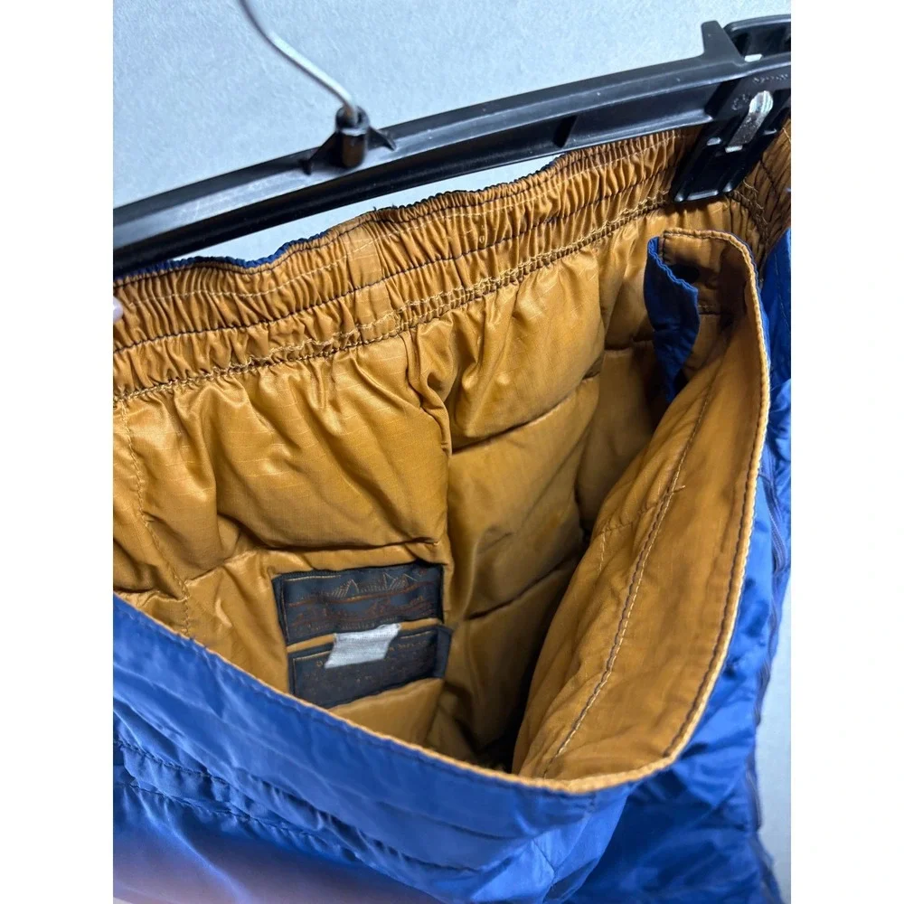 Vintage Eddie bauer Royal Blue Ski Snow Pants goose‎ down Full Zip Legs 90's